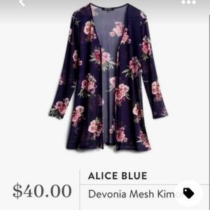 Stitch Fix Alice Blue Mesh Kimono Navy XS